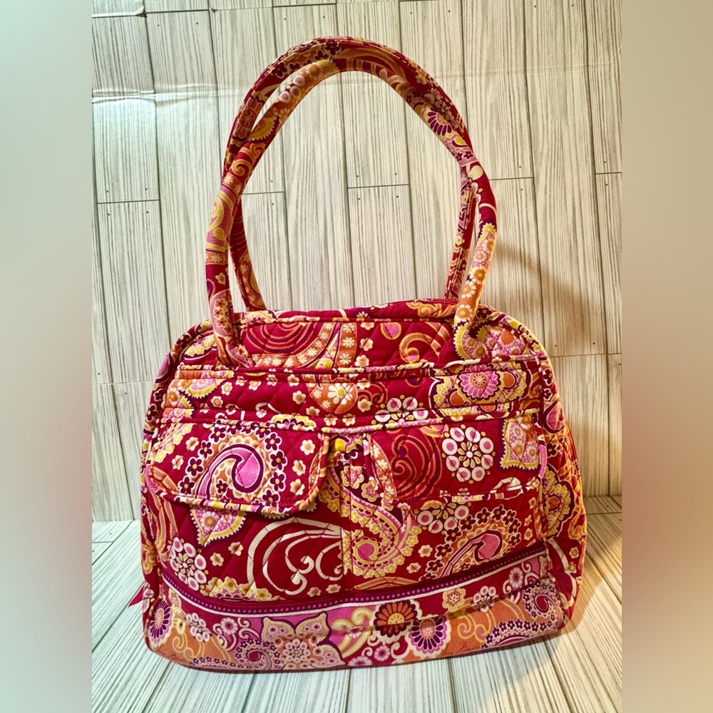 Vera Bradley Bowler Bag Discontinued Raspberry Fizz
